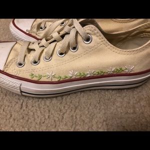 Converse with custom embroidering